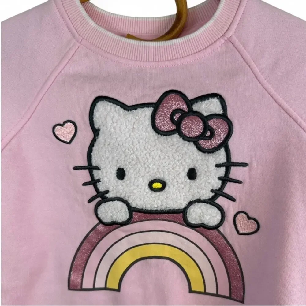 Hello Kitty Pink Rainbow Sweatshirt for Kids size 6
